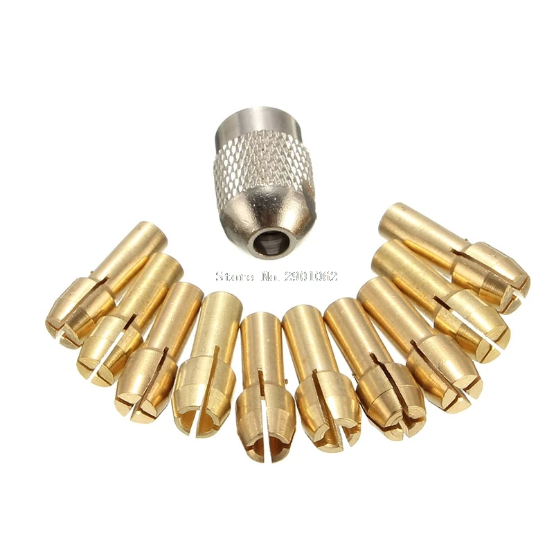 10Pcs 0.5-3.2mm Brass Drill Chuck Collet Bits 4.3mm Shank For Dremel Rotary Tool -B119
10Pcs 0.5-3.2mm Brass Drill Chuck Collet Bits 4.3mm Shank For Dremel Rotary Tool -B119