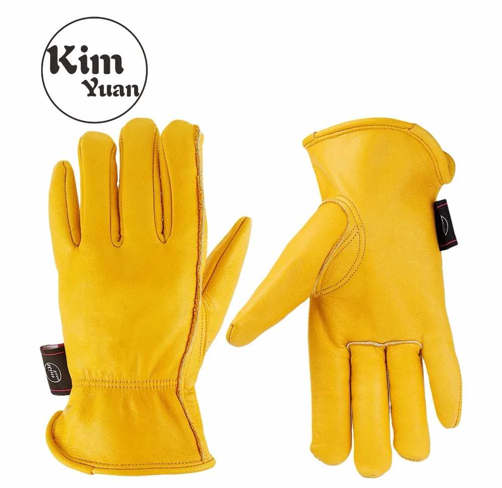 

50Pair Light Welding Work Glove Leather Industrial Safety Wear Resistant Mechanic Worker Natural Working Mitten Wholesale