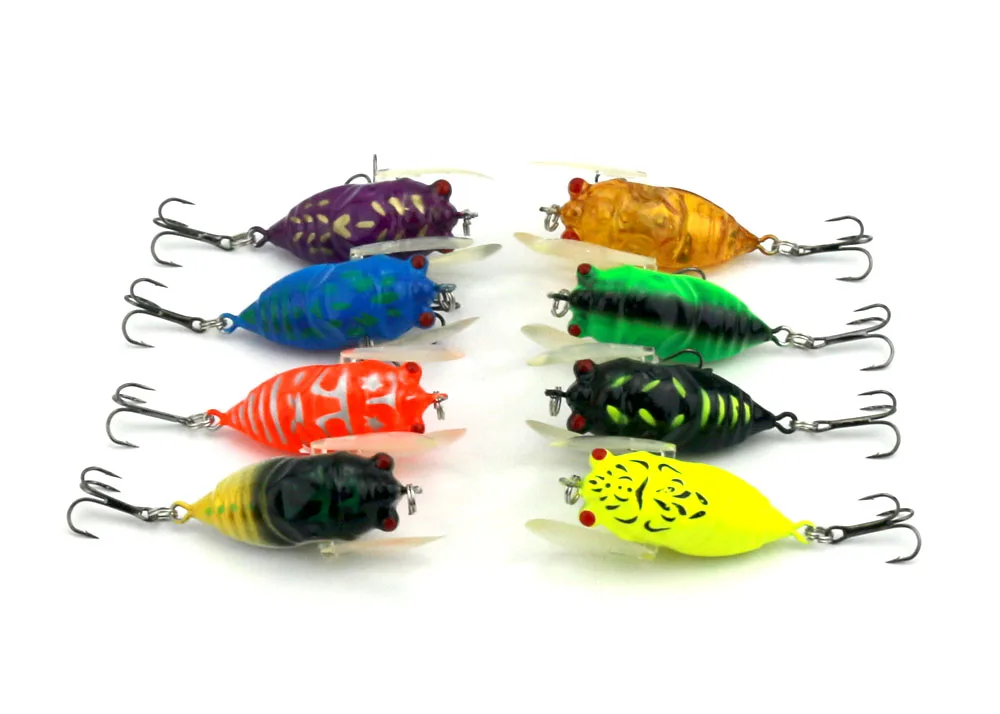 HENGJIA 8PCS Hot Sale Cicada Fishing Lure 6.4g 4cm Perch Insect Lure Bait Treble Barb Hooks Fishing Tackle KC001
HENGJIA 8PCS Hot Sale Cicada Fishing Lure 6.4g 4cm Perch Insect Lure Bait Treble Barb Hooks Fishing Tackle KC001