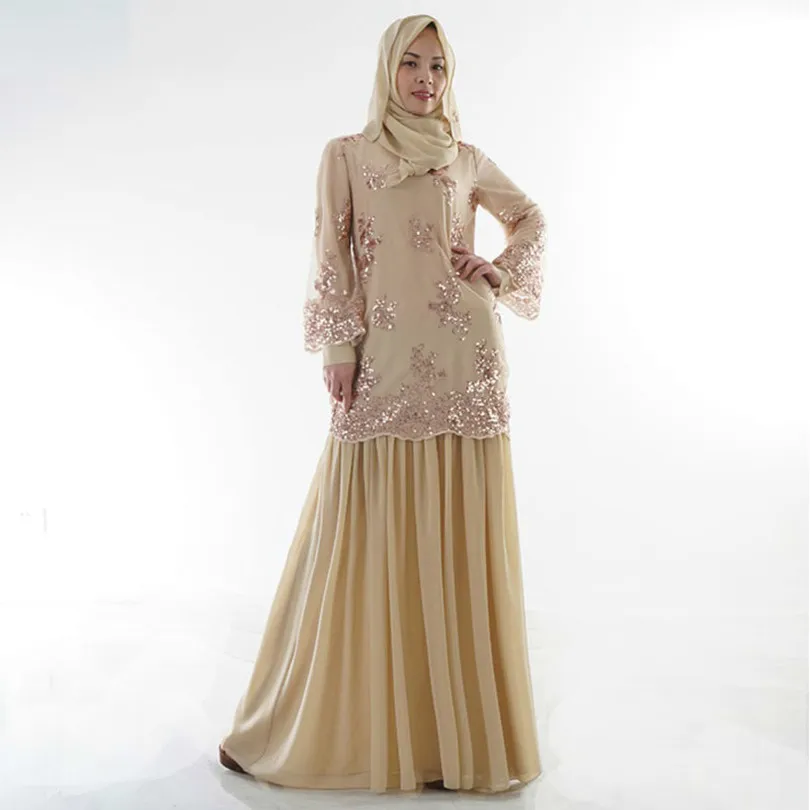 Модное платье с блестками и вышивкой мусульманское платье-Абая в мусульманская