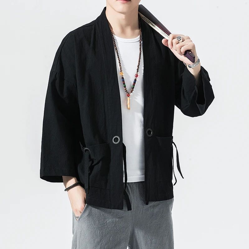 2023 Summer Harajuku Men Sun Protection Clothing Kimono Casual Jackets Male Open Stitch Solid Chinese Style Mens Jacket Outwear
2023 Summer Harajuku Men Sun Protection Clothing Kimono Casual Jackets Male Open Stitch Solid Chinese Style Mens Jacket Outwear