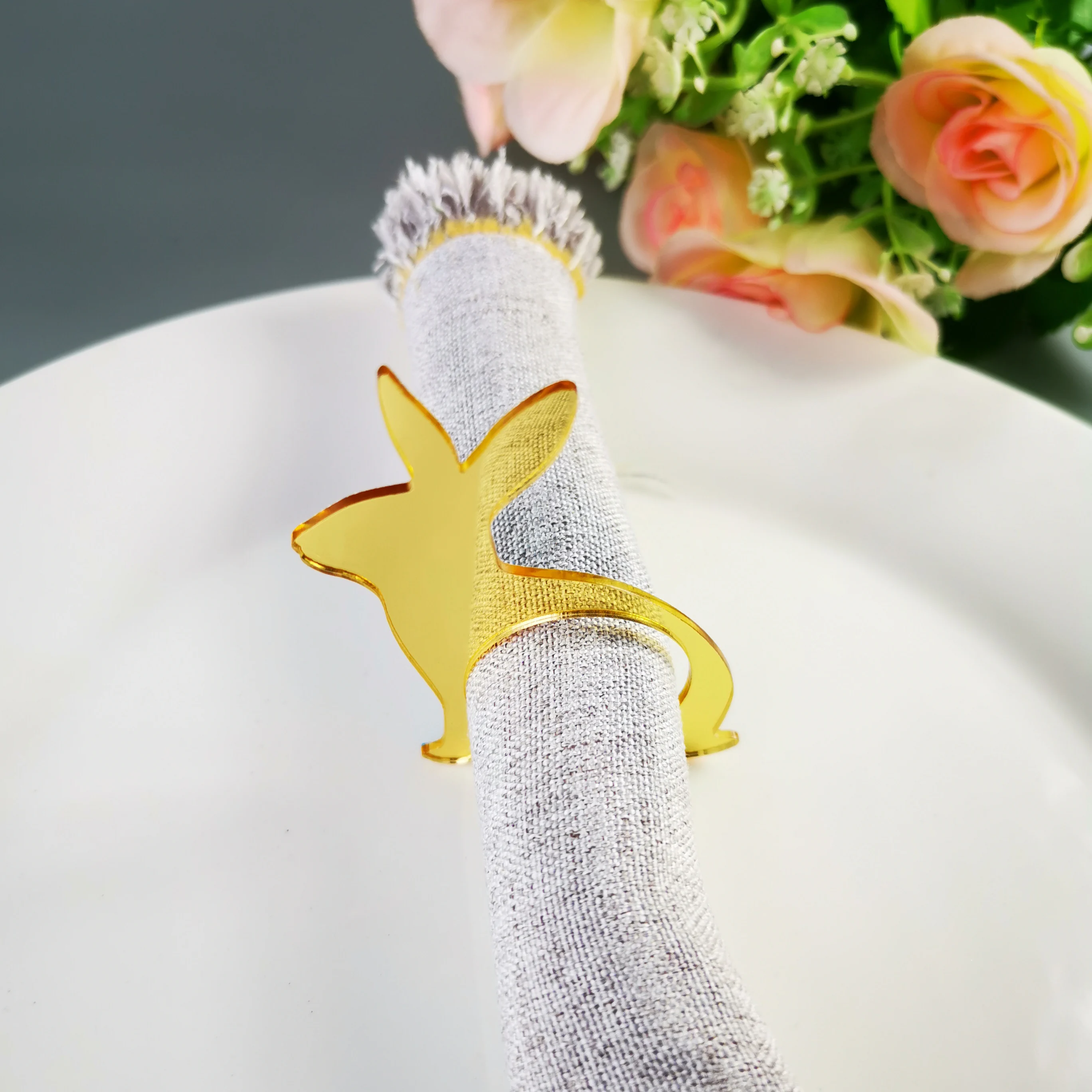 Обручальное кольцо в форме кролика для салфеток, свадебное цветное зеркальное кольцо золотого серебра для салфеток, предложение свадебных ... 
Обручальное кольцо в форме кролика для салфеток, свадебное цветное зеркальное кольцо золотого серебра для салфеток, предложение свадебных ...