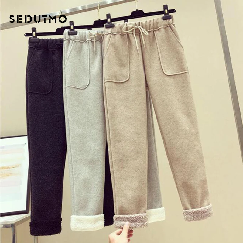 SEDUTMO Winter Warm Velvet Pants Women Wool Harem Pant High Waist Fleece Casual Loose Trousers Streetwear Sweatpants ED674
SEDUTMO Winter Warm Velvet Pants Women Wool Harem Pant High Waist Fleece Casual Loose Trousers Streetwear Sweatpants ED674