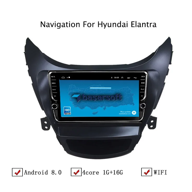 9 "Android 8 1 автомобиля gps навигации для hyundai Elantra 2011 2012 2013 2014 Автомобиль Радио