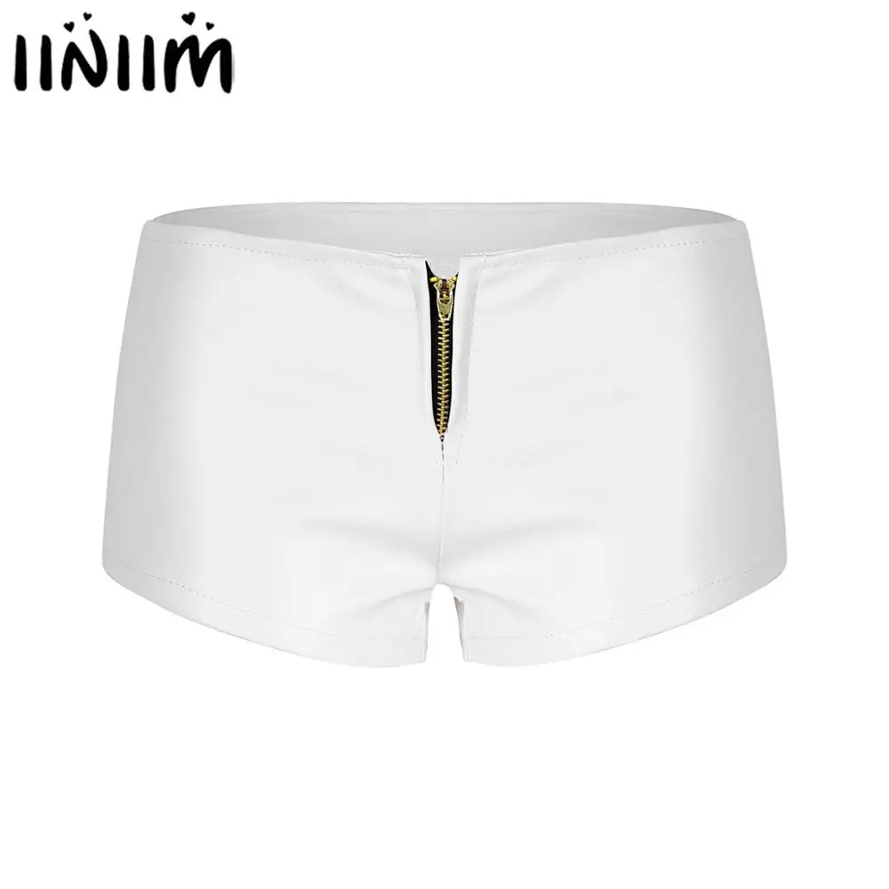 Women Femme Wetlook Punk Sexy Shorts Faux Leather Front Zipper Low Waisted Booty Shorts Mini Hot Shorts Night Clubwear Costumes
Women Femme Wetlook Punk Sexy Shorts Faux Leather Front Zipper Low Waisted Booty Shorts Mini Hot Shorts Night Clubwear Costumes