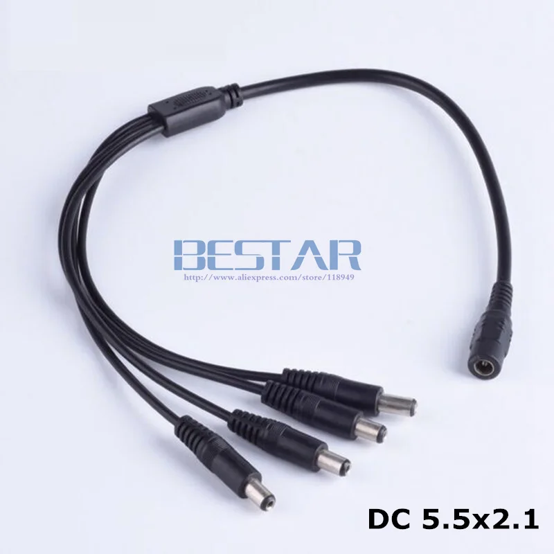 30 см DC 5 5*2 1 гнездовой штекер в 4 Out dc 2 мм 5x2 зарядный кабель для контроллера