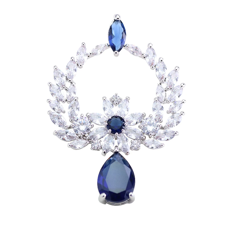 Vintage Turkish Wreath Hanging White Blue Teardrop Brooch Pins For Women Jewelry Silver Color Brooches Rhinestone Broches
Vintage Turkish Wreath Hanging White Blue Teardrop Brooch Pins For Women Jewelry Silver Color Brooches Rhinestone Broches