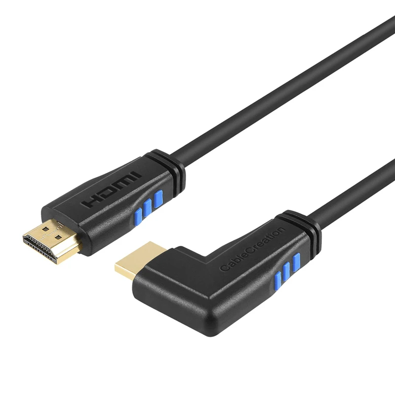 HDMI Cable, Right Angle 270 Degree Vertical Right 4K HDMI 2.0 Cable, Support 4K Ultra HD, 3D Video, Ethernet, Audio Return Chann
HDMI Cable, Right Angle 270 Degree Vertical Right 4K HDMI 2.0 Cable, Support 4K Ultra HD, 3D Video, Ethernet, Audio Return Chann