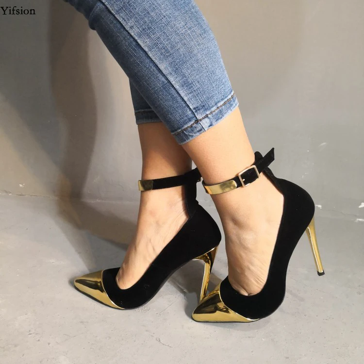 

Olomm New Fashion Women Pumps Sexy Thin High Heels Pumps Nice Pointed Toe Gorgeous Black Party Shoes Women Plus US Size 5-15