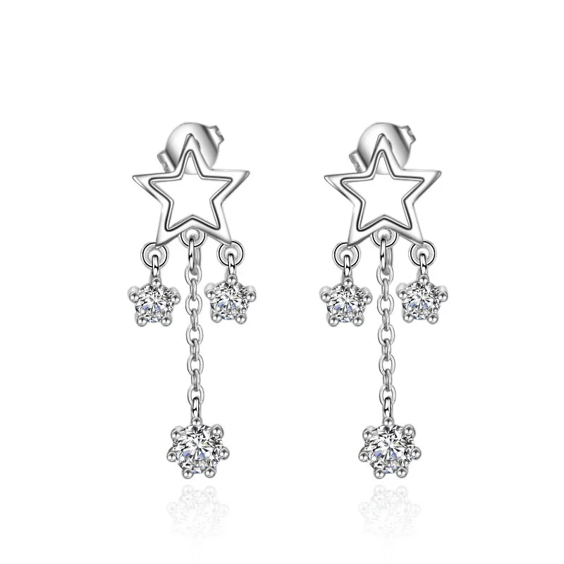 Fashion 925 sterling silver shiny crystal star female jewelry ladies`stud earrings Anti allergy Valentine's Day gifts cheap girl
Fashion 925 sterling silver shiny crystal star female jewelry ladies`stud earrings Anti allergy Valentine's Day gifts cheap girl