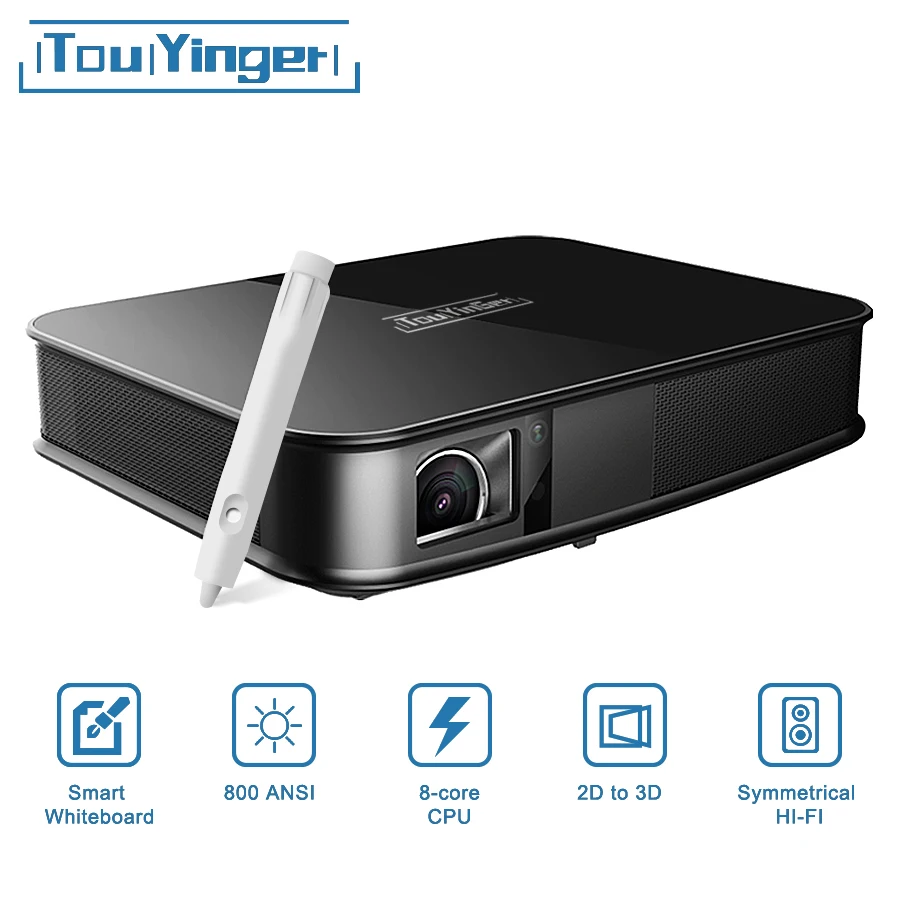 Фото Touyinger G5 800 ANSI Touch 4 k умный проектор Bluetooth Android домашний кинотеатр Wi Fi - купить