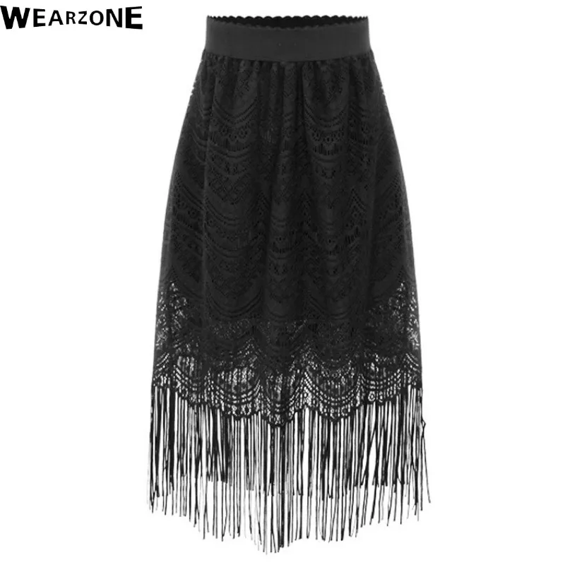 2016 New Women Long Lace Skirt Hollow Out Office Pencil Skirt High Waist Party Skirts Black Tassles Jupe Female Femme
2016 New Women Long Lace Skirt Hollow Out Office Pencil Skirt High Waist Party Skirts Black Tassles Jupe Female Femme