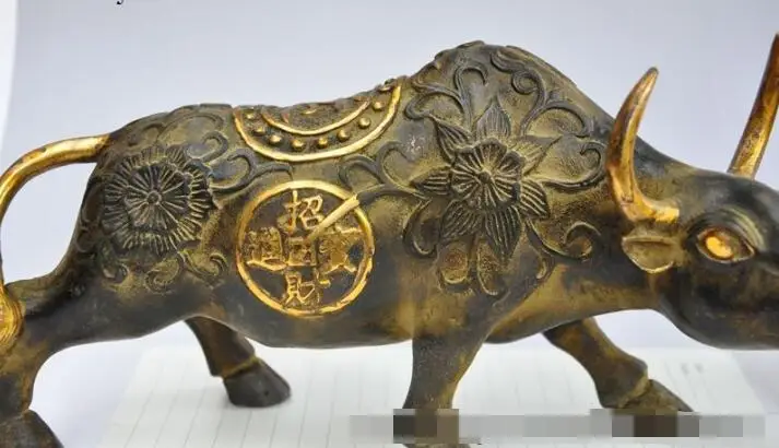 Free shipping S00328 12"china bronze gilt wealth money coin animal Ox bull Cattle Bovine lucky statue
Free shipping S00328 12"china bronze gilt wealth money coin animal Ox bull Cattle Bovine lucky statue