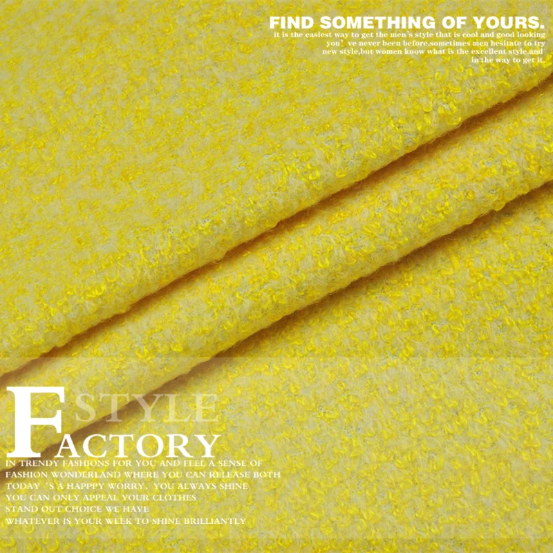 LEO&LIN New winter trade Weihuo single -sided yellow circle made woolen fabric fashion (1 meter)
LEO&LIN New winter trade Weihuo single -sided yellow circle made woolen fabric fashion (1 meter)