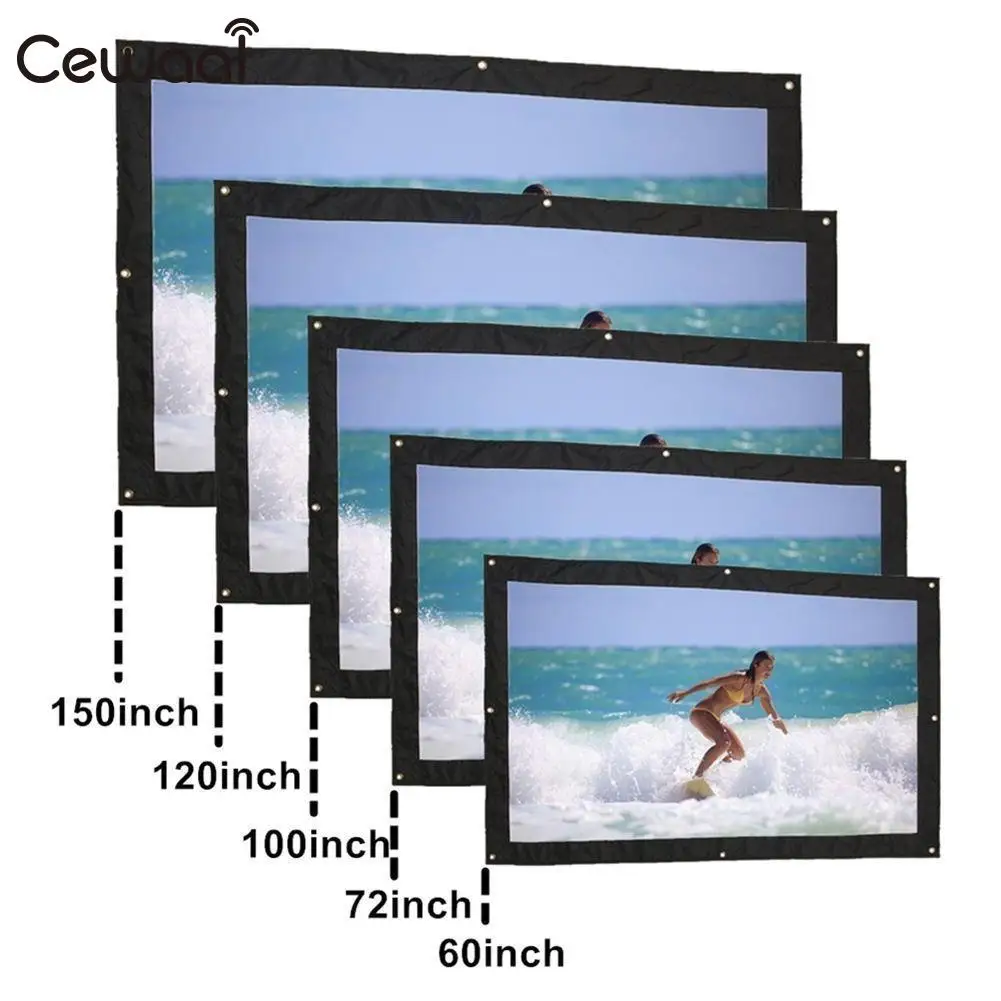 Cewaal Projection Curtain Polyester Taffeta Foldable 120 Inch Courtyard Shadow Puppets Portable Soft Movie Screen
Cewaal Projection Curtain Polyester Taffeta Foldable 120 Inch Courtyard Shadow Puppets Portable Soft Movie Screen