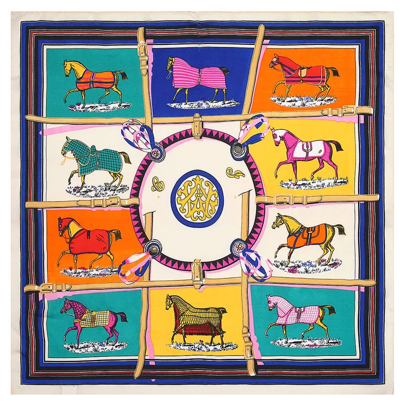 POBING Silk Scarf Woman Horse Print Square Scarves Luxury Bandana Small Hijab Foulards Lady Tie Headband Neckerchief 53x53CM
POBING Silk Scarf Woman Horse Print Square Scarves Luxury Bandana Small Hijab Foulards Lady Tie Headband Neckerchief 53x53CM