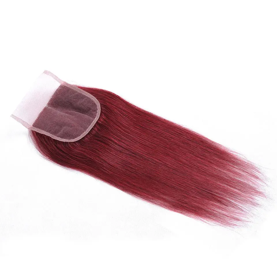 Bold Red 99J Middle Part Closure Straight Burgundy Brazilian Hair Weave 4*4 closure Lisse 10-18 Shining Star Non Remy Human Hair
Bold Red 99J Middle Part Closure Straight Burgundy Brazilian Hair Weave 4*4 closure Lisse 10-18 Shining Star Non Remy Human Hair