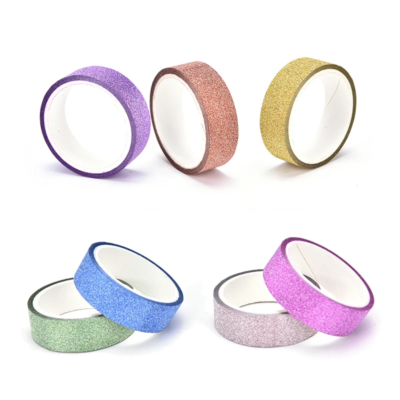 10 Rolls/lot DIY Craft Glitter Washi Paper Tape 3M Adhesive Label Sticker Masking Decorative Tape Random Color
10 Rolls/lot DIY Craft Glitter Washi Paper Tape 3M Adhesive Label Sticker Masking Decorative Tape Random Color