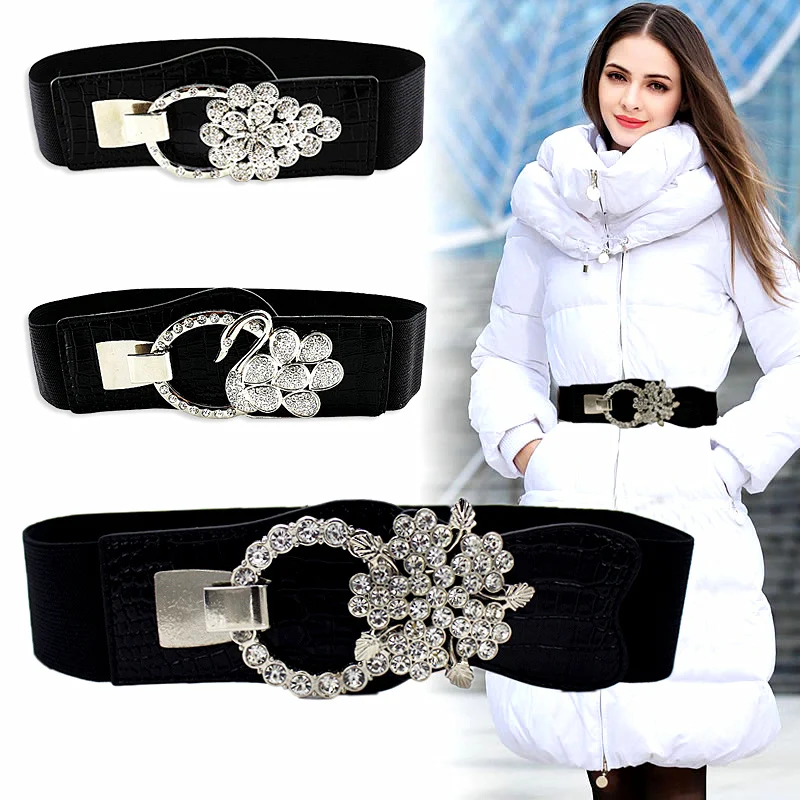 Luxury Belts for Women Crystal Buckle High Quality Fashion Elastic Slim Waist Corset Belts
Luxury Belts for Women Crystal Buckle High Quality Fashion Elastic Slim Waist Corset Belts