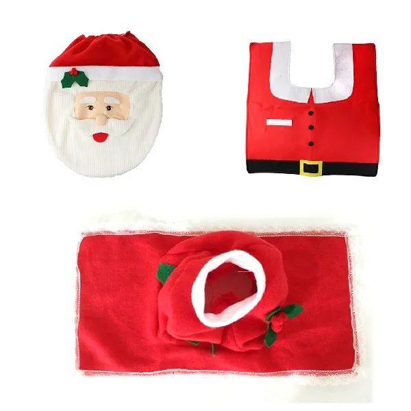 New 3Pc/Set Happy Santa Toilet Seat Cover Toilet Foot Pad Seat Cover Cap Christmas Decorations Rug Bathroom toilet accessories
New 3Pc/Set Happy Santa Toilet Seat Cover Toilet Foot Pad Seat Cover Cap Christmas Decorations Rug Bathroom toilet accessories
