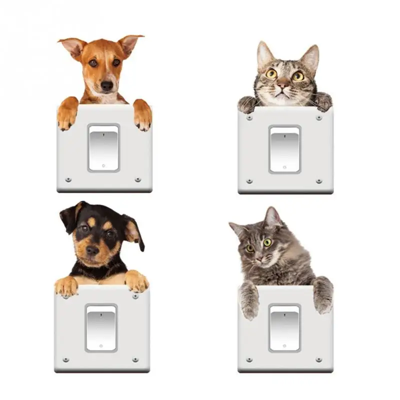 4Pcs/set Small cat dog switch stickers living room bedroom removable cartoon cute pets sticker home decor wall sticker
4Pcs/set Small cat dog switch stickers living room bedroom removable cartoon cute pets sticker home decor wall sticker