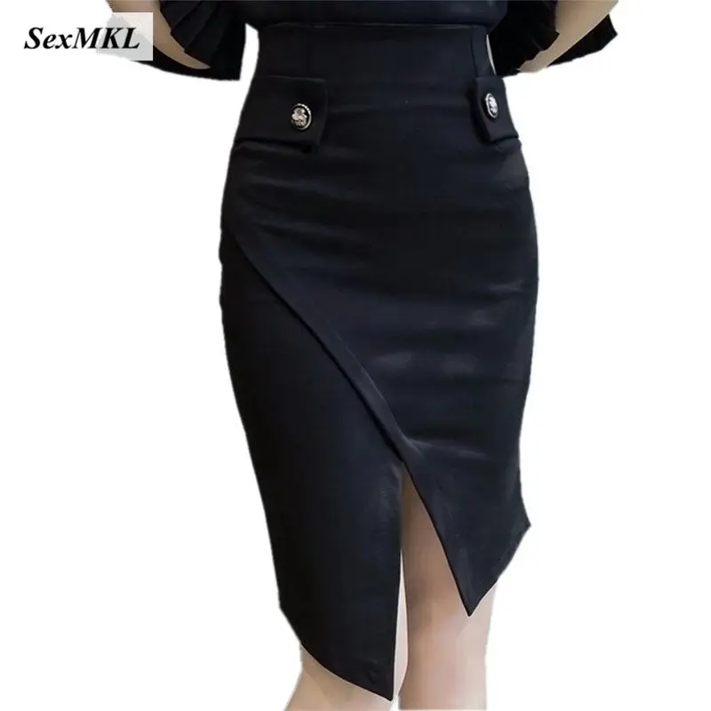 S-5XL Women Sexy Pencil Skirts 2023 High Waist Casual Summer Sexy Midi Skirt Blue Office Lady Work Wear Black Skirt Oversized
S-5XL Women Sexy Pencil Skirts 2023 High Waist Casual Summer Sexy Midi Skirt Blue Office Lady Work Wear Black Skirt Oversized