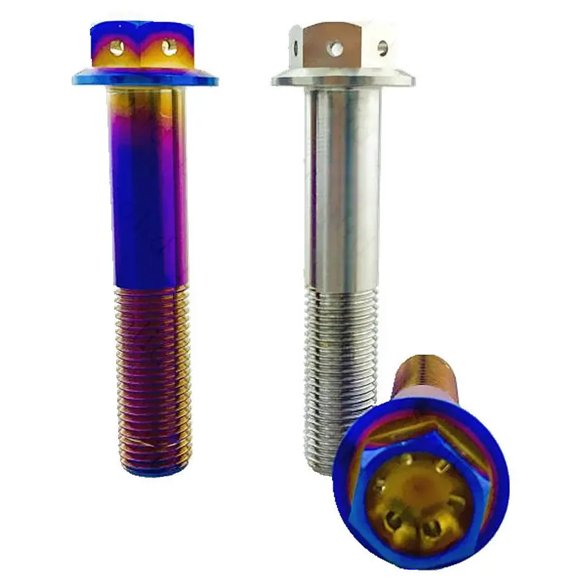 M12 x60mm Pitch 1.25mm Electric Motorcycle Flat Fork Fixing Titanium Bolts Blue Color Flange Head Ti Screws Ti Fastener 1pc
M12 x60mm Pitch 1.25mm Electric Motorcycle Flat Fork Fixing Titanium Bolts Blue Color Flange Head Ti Screws Ti Fastener 1pc
