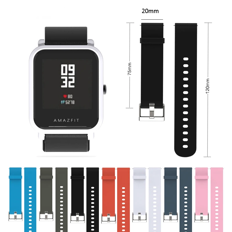 Silicone Sport Strap For Xiaomi Huami Amazfit Bip Smart Watch 20MM Replacement Band Bracelet Smart Accessories bracelet band
Silicone Sport Strap For Xiaomi Huami Amazfit Bip Smart Watch 20MM Replacement Band Bracelet Smart Accessories bracelet band