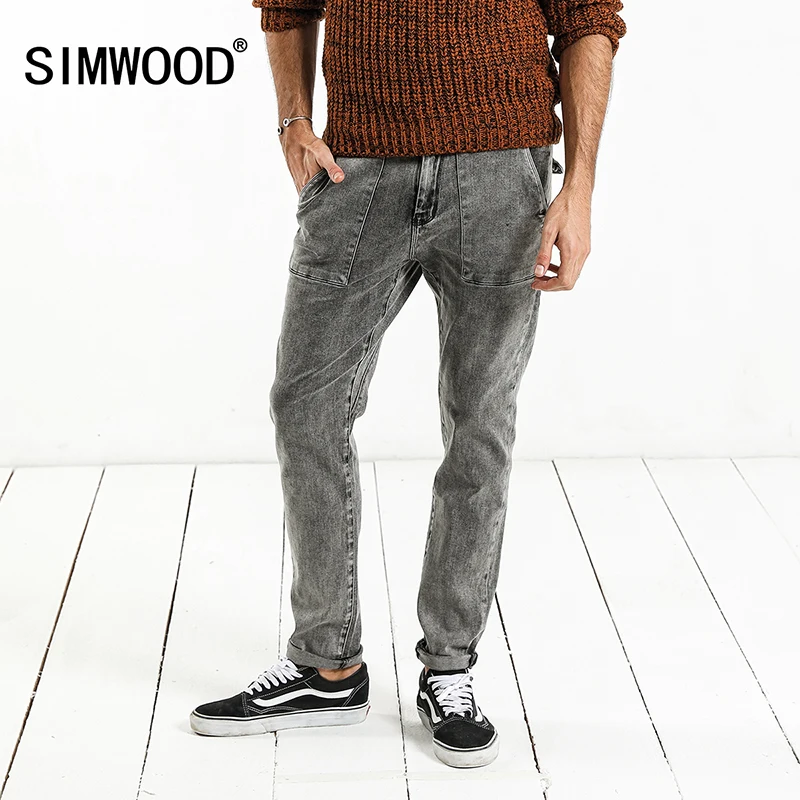 Джинсы SIMWOOD мужские весенние модные облегающие большого размера NC017060|brand jeans