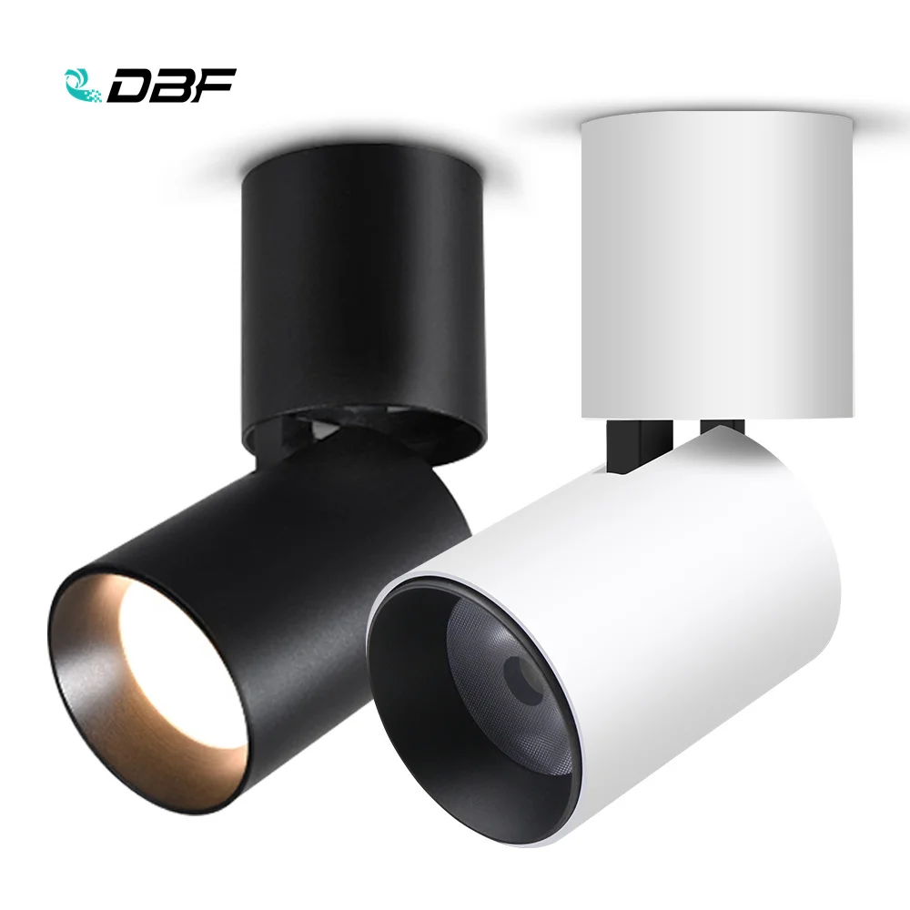 [DBF] белый корпус вращающийся на 360 градусов поверхностный светильник 7 Вт 12