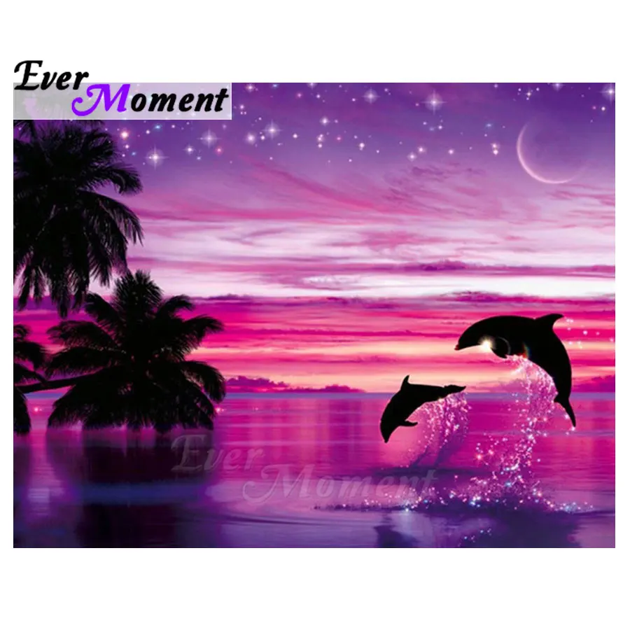 Ever Moment Diamond Painting Beautiful Dolphin Purple Landscape Diamond Embroidery Full Drill Needlework Rhinestone ASF1064
Ever Moment Diamond Painting Beautiful Dolphin Purple Landscape Diamond Embroidery Full Drill Needlework Rhinestone ASF1064