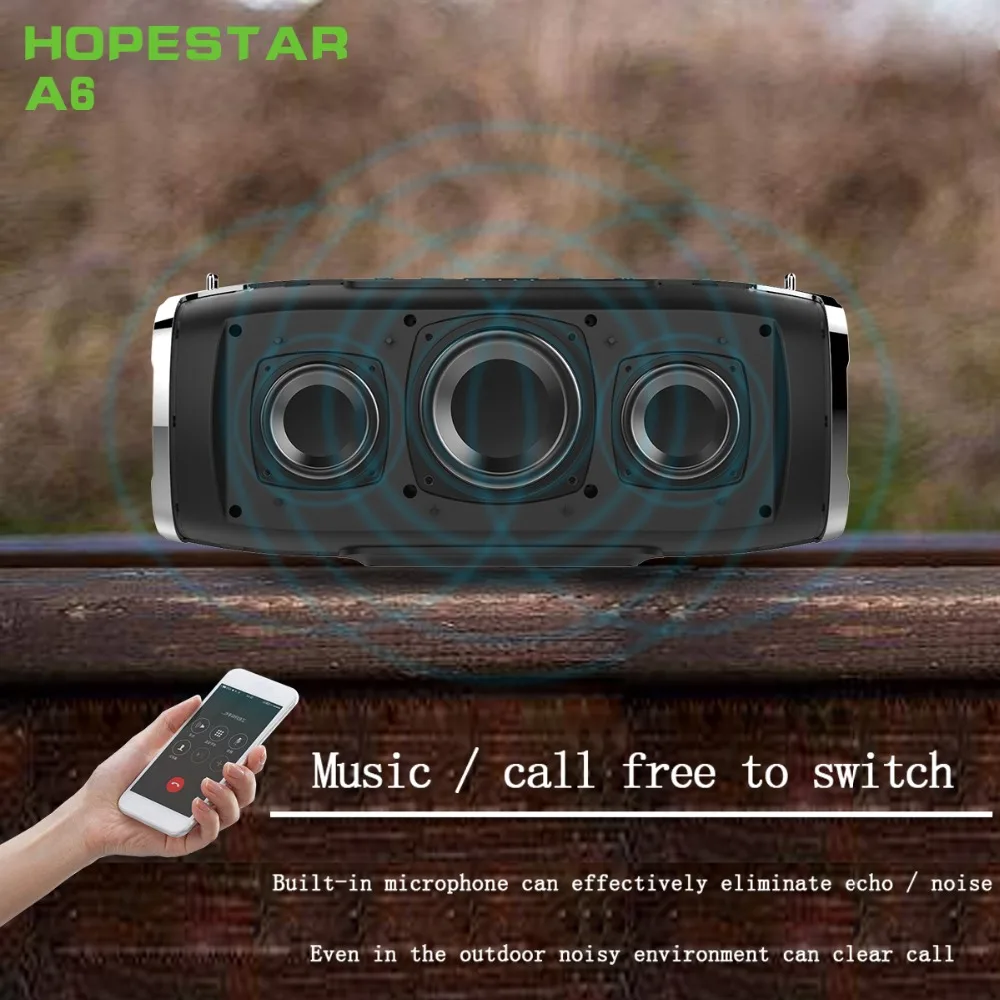 35W Waterproof Hopestar A6 Bluetooth Speaker music Column Stereo Bass Subwoofer outdoor Portable Wireless Loudspeaker+Power Bank
35W Waterproof Hopestar A6 Bluetooth Speaker music Column Stereo Bass Subwoofer outdoor Portable Wireless Loudspeaker+Power Bank