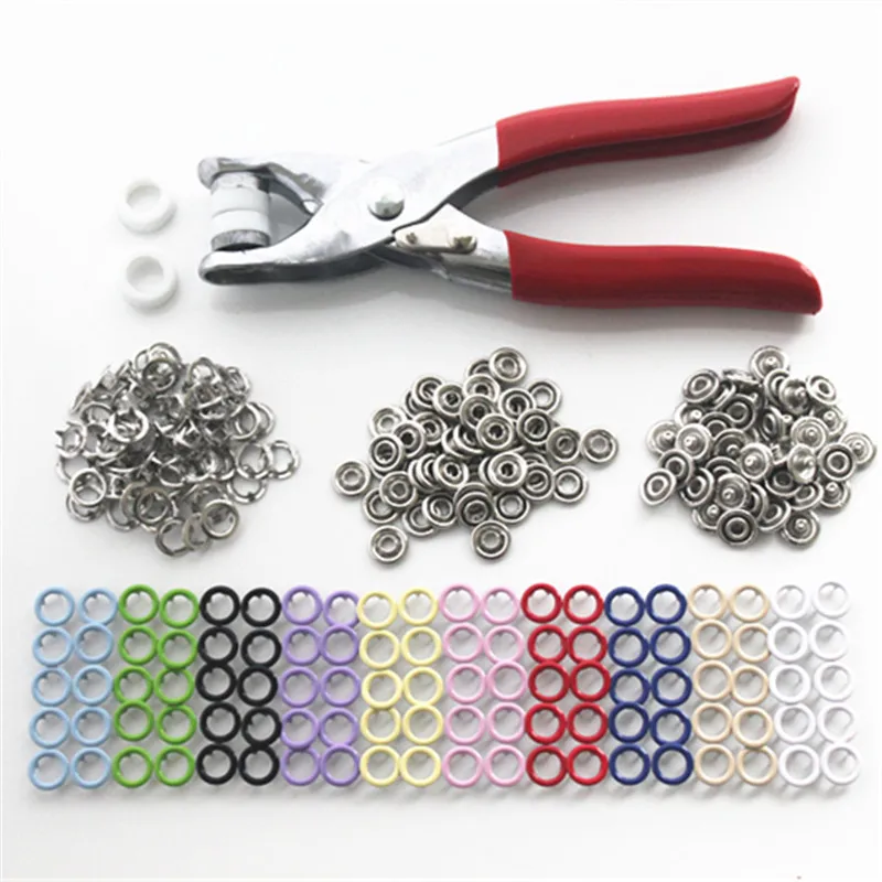 100 Sets 10 Mix Colors 9.5mm Metal Prong Snap Buttons Fasteners Press Studs Poppers Baby Romper Buckle Snap+1pc Plier Tool
100 Sets 10 Mix Colors 9.5mm Metal Prong Snap Buttons Fasteners Press Studs Poppers Baby Romper Buckle Snap+1pc Plier Tool