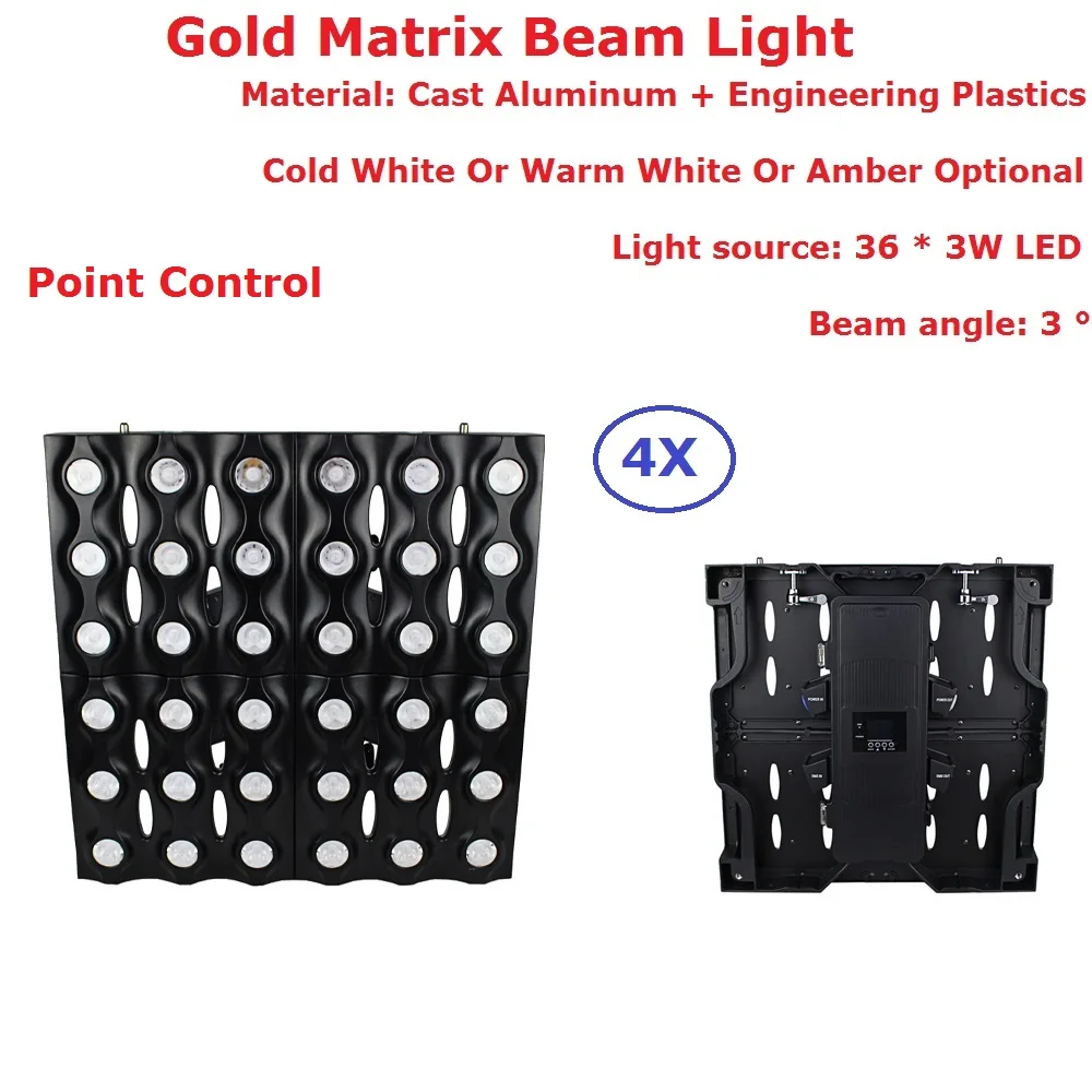 4 Pack 3 Color Optional DMX Wall Washer Lights 36X3W LED Matrix Beam Light 5/36 DMX Channel Natural Cooling System Point Control
4 Pack 3 Color Optional DMX Wall Washer Lights 36X3W LED Matrix Beam Light 5/36 DMX Channel Natural Cooling System Point Control