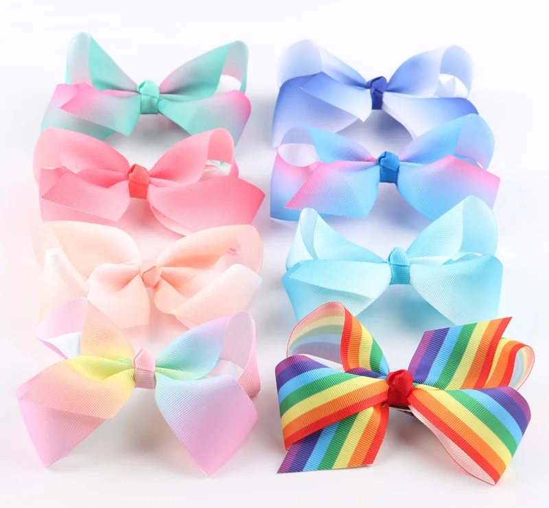 30 pcs/lot , 5 inch Rainbow Ribbon Bow Hair Clips, Twisted boutique hair bow clip
30 pcs/lot , 5 inch Rainbow Ribbon Bow Hair Clips, Twisted boutique hair bow clip