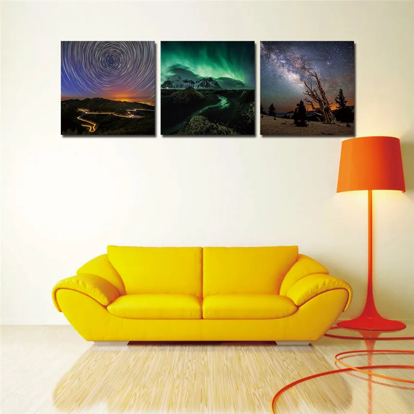 WEEN Aurora Borealis Wall Pictures Stretched And Framed For Living Room Modern 3 Piece Landscape Poster With Framed Paintings
WEEN Aurora Borealis Wall Pictures Stretched And Framed For Living Room Modern 3 Piece Landscape Poster With Framed Paintings