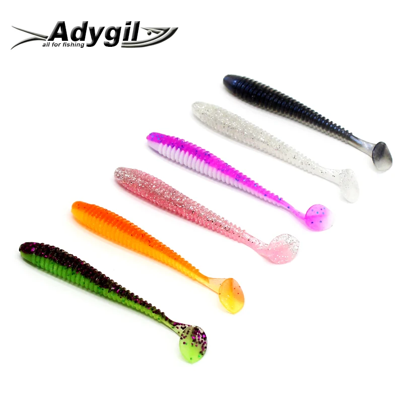 ADYGIL Fishing Lure Soft Silicon Bait ADSL208/SWMP3 10pcs 80mm 2.2g | Спорт и развлечения
