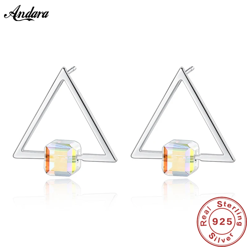 Unique Personality S925 Pure Silver Crystal Triangle Stud Earrings Female Sterling-Silver-Jewelry Gifts
Unique Personality S925 Pure Silver Crystal Triangle Stud Earrings Female Sterling-Silver-Jewelry Gifts