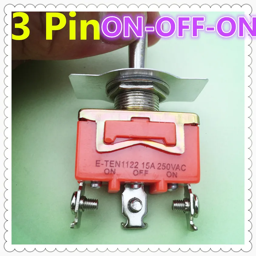 3pcs G111 E-TEN1122 3-Pin 3 Terminal ON-OFF-ON 15A 250V Toggle Switch High Quality Sell At A Loss Belarus Ukraine USA
3pcs G111 E-TEN1122 3-Pin 3 Terminal ON-OFF-ON 15A 250V Toggle Switch High Quality Sell At A Loss Belarus Ukraine USA