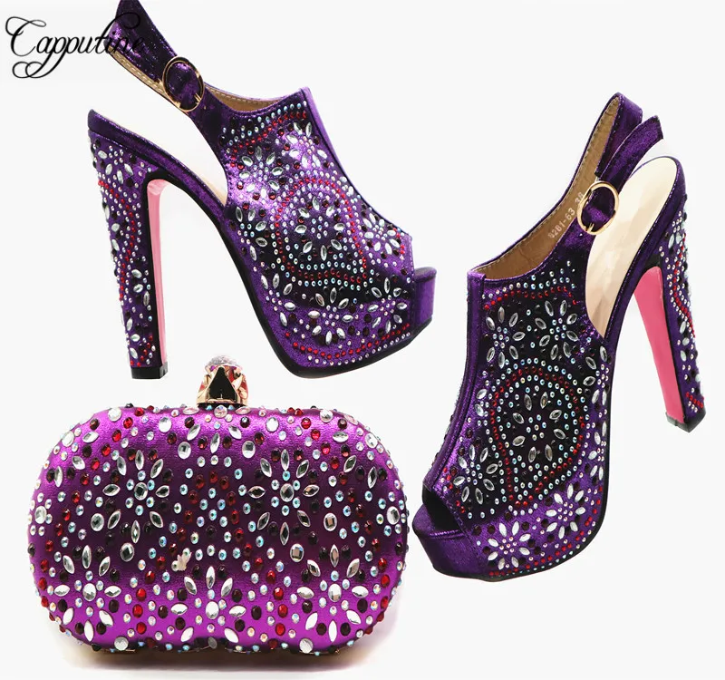 Capputine Latest Italian Rhinestone Shoes And Bags To Match Set Nigerian Summer Pumps Shoes And Purse Set For Woman On Stock G53
Capputine Latest Italian Rhinestone Shoes And Bags To Match Set Nigerian Summer Pumps Shoes And Purse Set For Woman On Stock G53