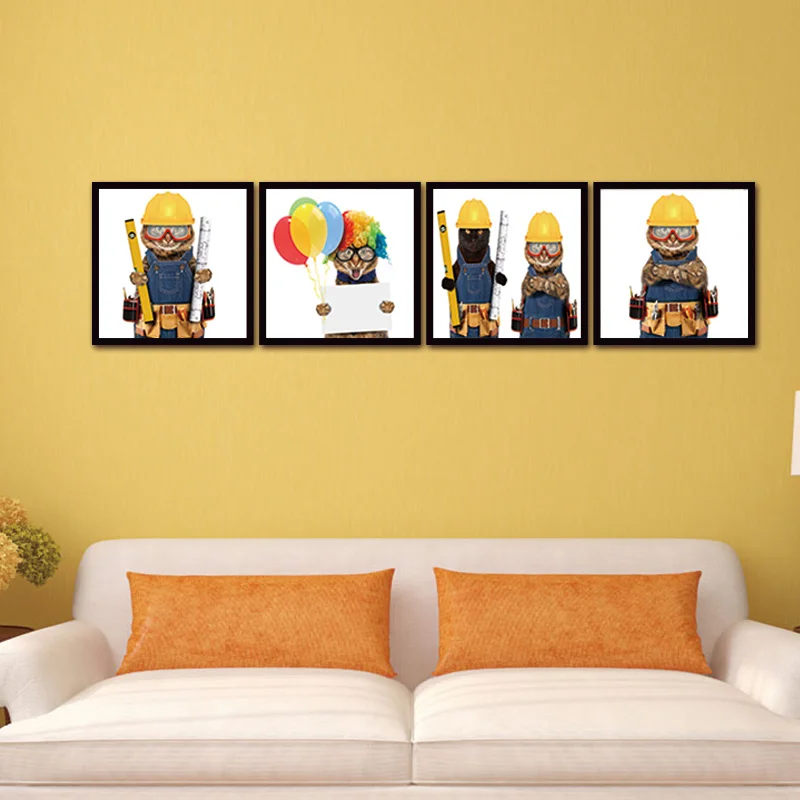 Wall Art Painting 4 PieceCat With Cash Painting Prints On Canvas Animal The Picture Decor Oil For Home Modern Decoration
Wall Art Painting 4 PieceCat With Cash Painting Prints On Canvas Animal The Picture Decor Oil For Home Modern Decoration
