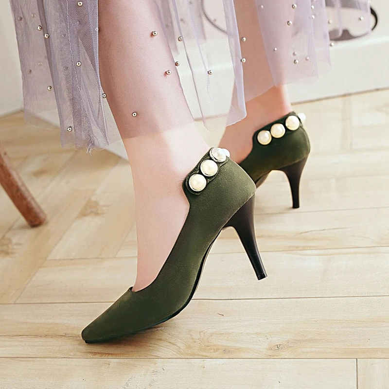 REAVE CAT Summer Spring Women Pumps Pearl Thin Heel Pointed toe Shoes Shallow High Heel Pumps Big Size 34-43 mujer zapatos A1168
REAVE CAT Summer Spring Women Pumps Pearl Thin Heel Pointed toe Shoes Shallow High Heel Pumps Big Size 34-43 mujer zapatos A1168