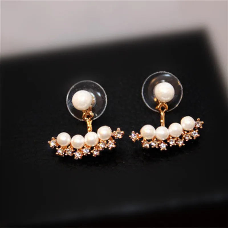 

Ajojewel Elegant Ear-jacket Earrings For Women Cute Stud Earrings Fashion Korea Jewelry Accessories