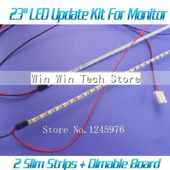 23 inch Dimable LED Backlight Lamps Update Kit For LCD Monitor 2 Slim LED Strips +Adjustable Board 524mm*3mm Free Shipping
23 inch Dimable LED Backlight Lamps Update Kit For LCD Monitor 2 Slim LED Strips +Adjustable Board 524mm*3mm Free Shipping