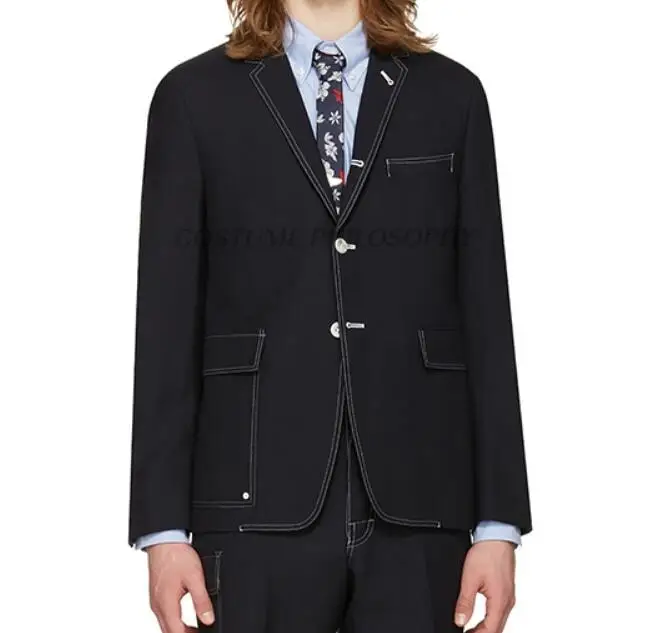 S-6XL / Hot / Spring Men's New Fashion Personalized Large size customization Slim fit white line simple suit
S-6XL / Hot / Spring Men's New Fashion Personalized Large size customization Slim fit white line simple suit