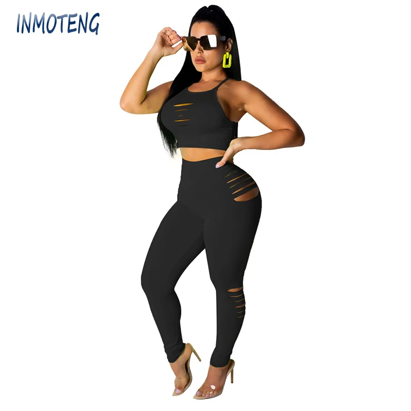 INMOTENG Sexy Hole Two Piece Set S-XXL Women Gradient Summer Spaghetti Strap Top Bodycon Pant Sweat Suit Beach 2 Piece Set
INMOTENG Sexy Hole Two Piece Set S-XXL Women Gradient Summer Spaghetti Strap Top Bodycon Pant Sweat Suit Beach 2 Piece Set