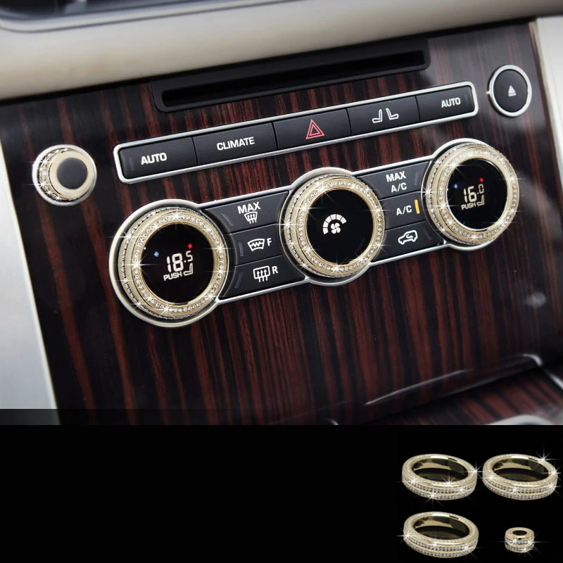 4 шт. серебристый/Золотой бриллиантовый стиль центр переключатель переменного тока регулятор кольцо чехол накладка для Land Rover Range Rover 2013-2017 и ... 
4 шт. серебристый/Золотой бриллиантовый стиль центр переключатель переменного тока регулятор кольцо чехол накладка для Land Rover Range Rover 2013-2017 и ...