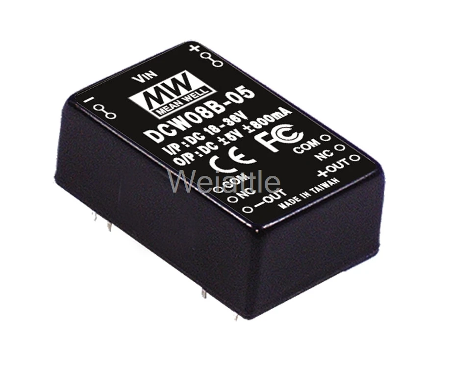 MEAN WELL original DCW08A-05 5V 800mA meanwell DCW08 5V 8W DC-DC Regulated Dual Output Converter
MEAN WELL original DCW08A-05 5V 800mA meanwell DCW08 5V 8W DC-DC Regulated Dual Output Converter