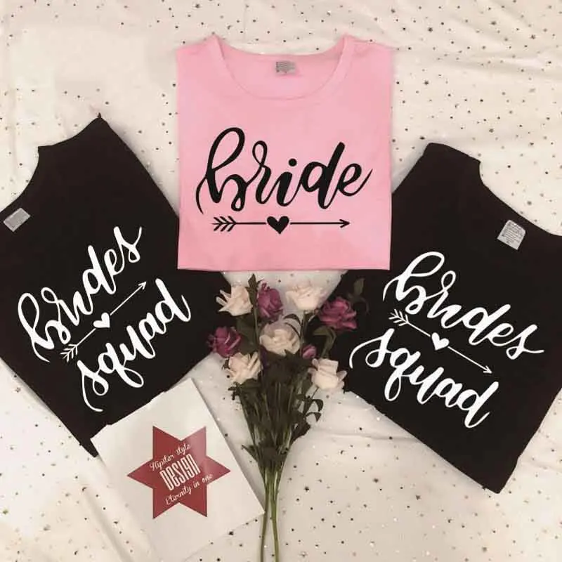 Skuggnas bride squad t shirt wedding party bridal bridesmaid Bachelorette team t shirt graphic print fashion women tops dropship
Skuggnas bride squad t shirt wedding party bridal bridesmaid Bachelorette team t shirt graphic print fashion women tops dropship