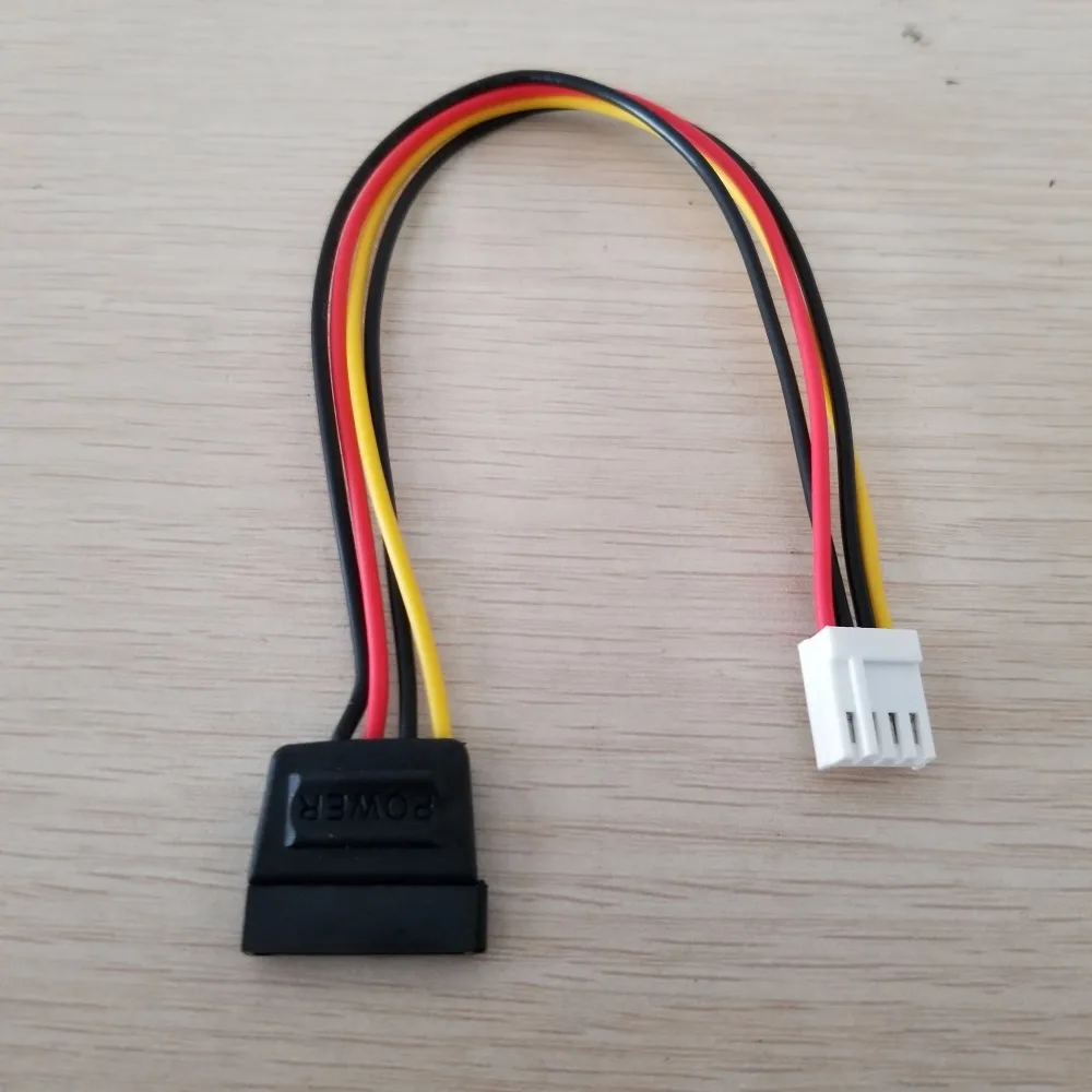 100 шт./лот 4Pin FDD Floppy Female to 15Pin SATA адаптер конвертер силовые Провода кабель 18AWG провод